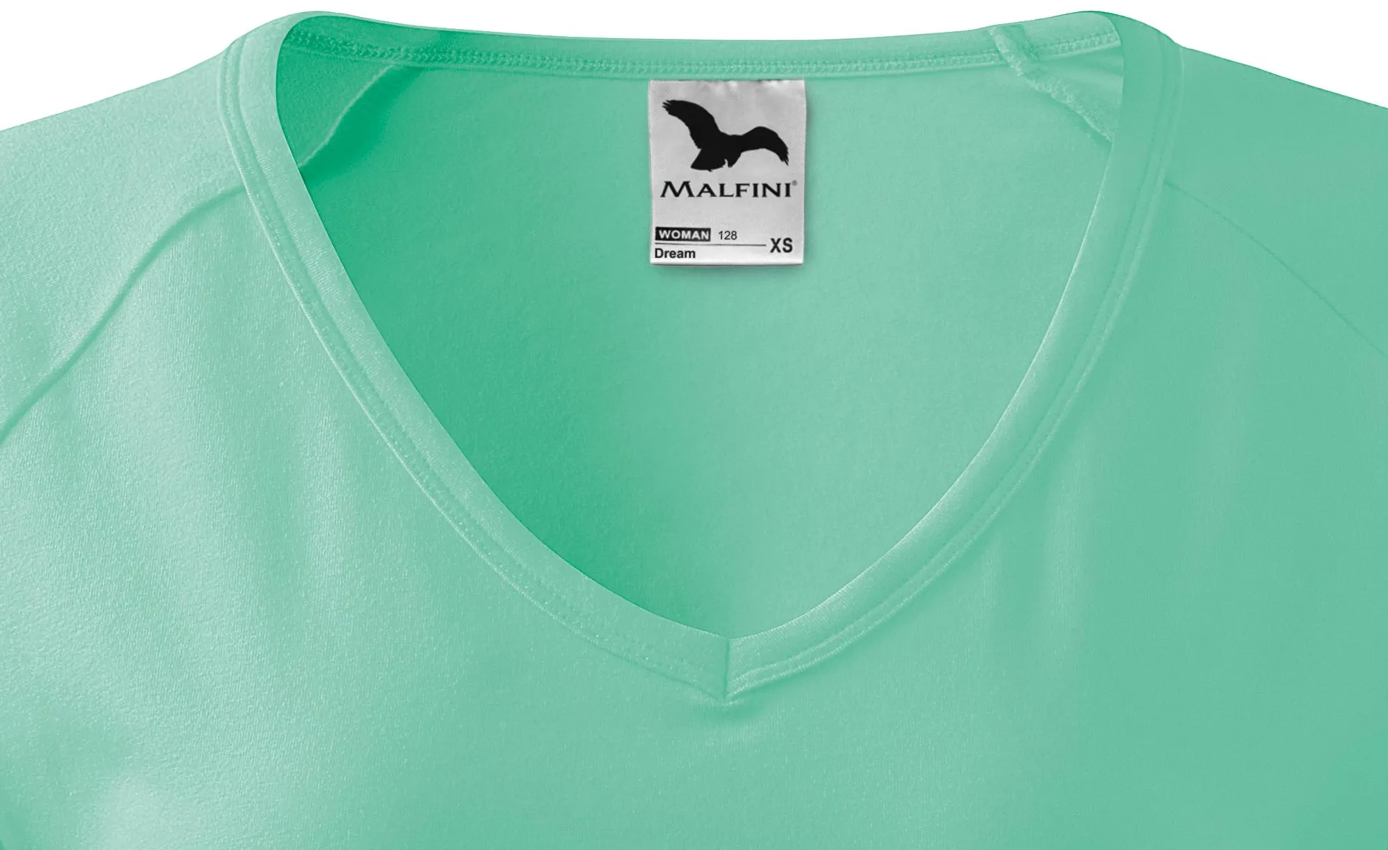 Camiseta de mujer slim fit con manga raglán - Escote en V profundo