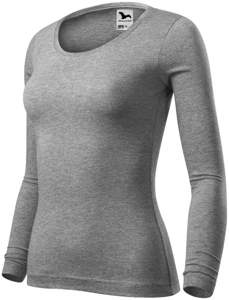 Camiseta de mujer de manga larga. - Camiseta de algodón de mujer para todos los días.