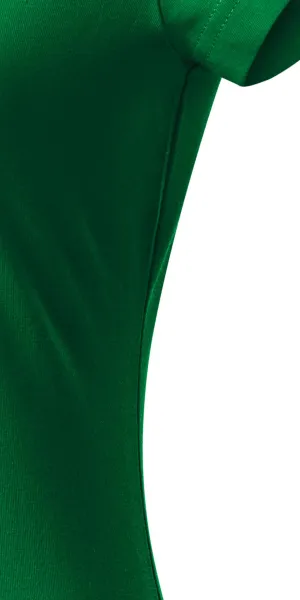 Camiseta ajustada para mujer con escote en V - Corte con costuras laterales