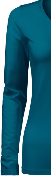 Camiseta ajustada de mujer con mangas largas. - Mangas largas clásicas