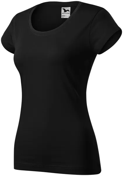 Camiseta de mujer slim fit con cuello redondo - Camiseta cómoda de algodón para mujer.