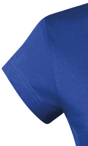 Camiseta ajustada para mujer con escote en V - Mangas muy cortas