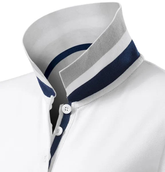 Polo de mujer con cuello hacia arriba - Collar con dos formas de llevarlo