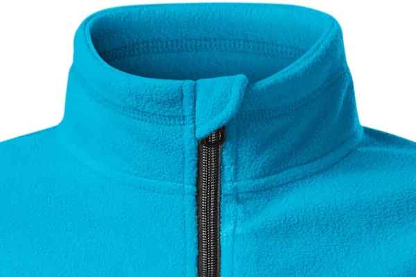 Chaqueta infantil de forro polar en contraste - Cierre de cremallera hasta la barbilla.