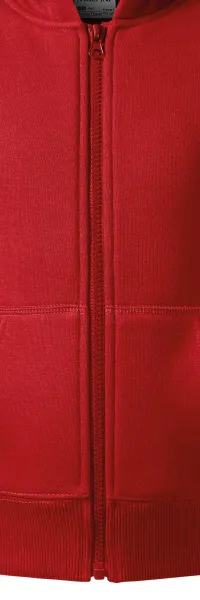 Sudadera infantil con capucha - Cremallera del color de la sudadera.