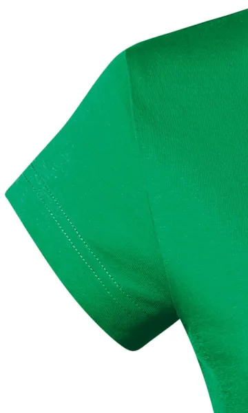 Camiseta ajustada para mujer con escote en V - Mangas muy cortas