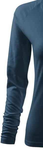 Camiseta ajustada para mujer, escote en V - Mangas largas raglán