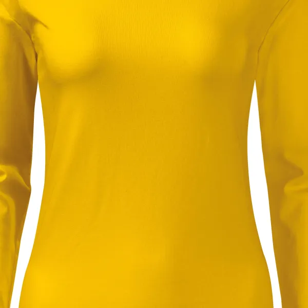 Camiseta ajustada de mujer con mangas largas. - Corte suavemente cónico