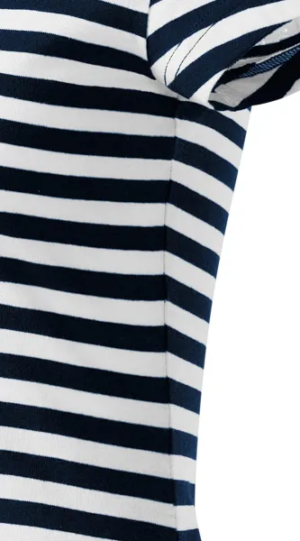 Camiseta azul marino para mujer - Corte con costuras laterales