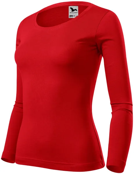Camiseta de mujer de manga larga. - Camiseta de algodón de mujer para todos los días.