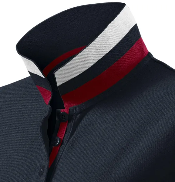 Polo de mujer con cuello hacia arriba - Collar con dos formas de llevarlo