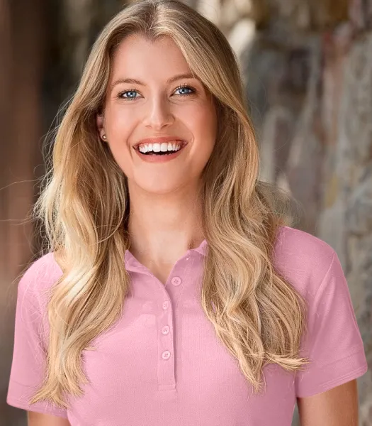 Polo elegante para mujer - cierre de 5 botones