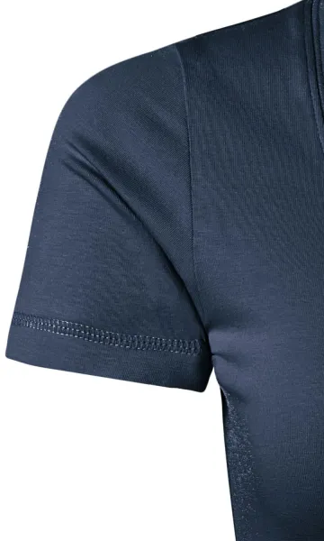 Camiseta de mujer con costuras decorativas - Mangas cortas ajustadas