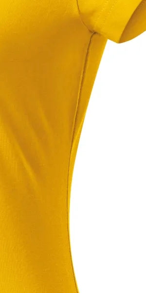 Camiseta ajustada para mujer con escote en V - Corte con costuras laterales