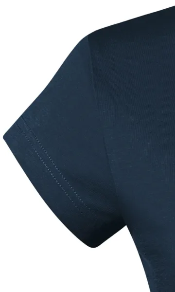 Camiseta ajustada para mujer con escote en V - Mangas muy cortas