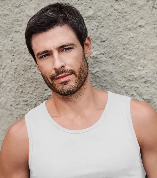 Camiseta sin mangas para hombre - Escote redondo clásico