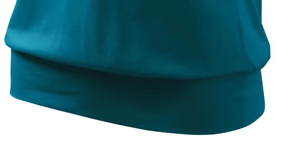 Camiseta de moda para mujer - Dobladillo inferior ancho de la camisa