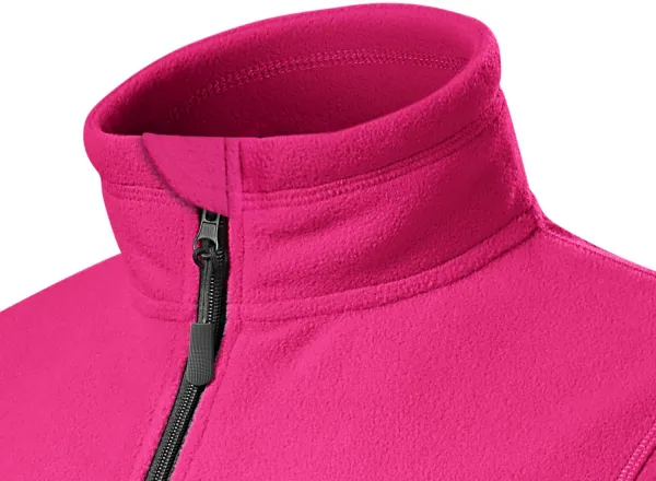 Chaqueta de mujer polar en contraste - Cuello elevado para proteger del frío en el cuello.