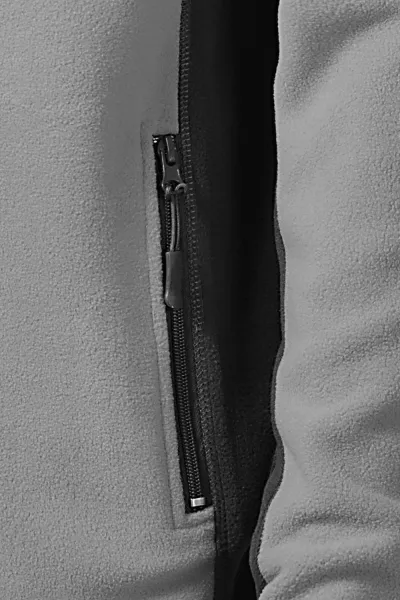 Chaqueta de polar en contraste para hombre - Prácticos bolsillos con cremallera.