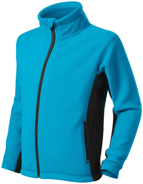 Chaqueta infantil de forro polar en contraste - Chaqueta polar infantil con elementos en contraste.