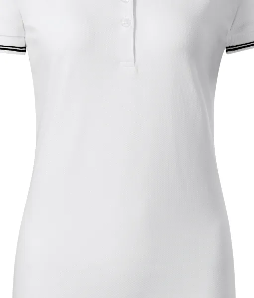 Polo de mujer de manga corta. - Corte ajustado y cónico