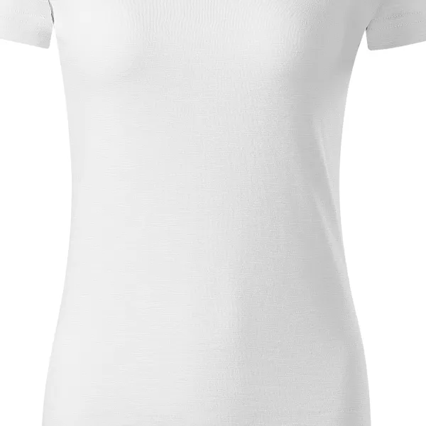 Camiseta de mujer, algodón orgánico texturizado - Corte suavemente cónico