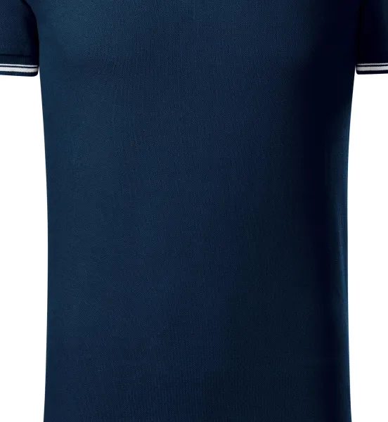 Polo de hombre en contraste - Corte suavemente cónico