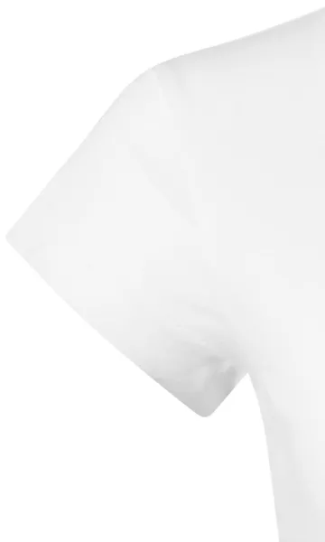 Camiseta ajustada para mujer con escote en V - Mangas muy cortas