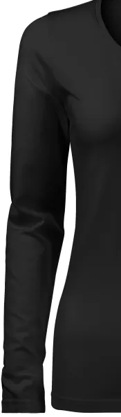 Camiseta ajustada de mujer con mangas largas. - Mangas largas clásicas