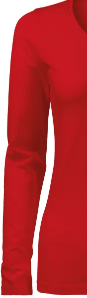 Camiseta ajustada de mujer con mangas largas. - Mangas largas clásicas