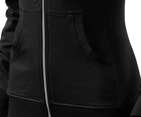 Sudadera de mujer sin capucha - bolsillos estilo canguro