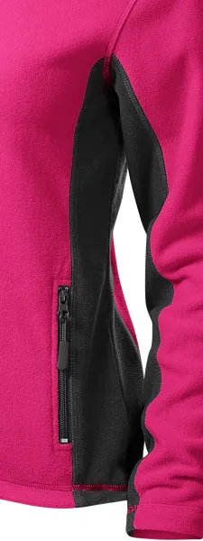 Chaqueta de mujer polar en contraste - Detalles oscuros en contraste