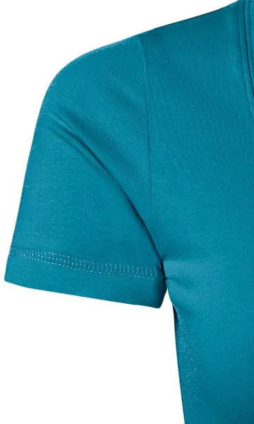 Camiseta de mujer con costuras decorativas - Mangas cortas ajustadas