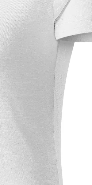 Camiseta de mujer, algodón orgánico texturizado - Corte con costuras laterales