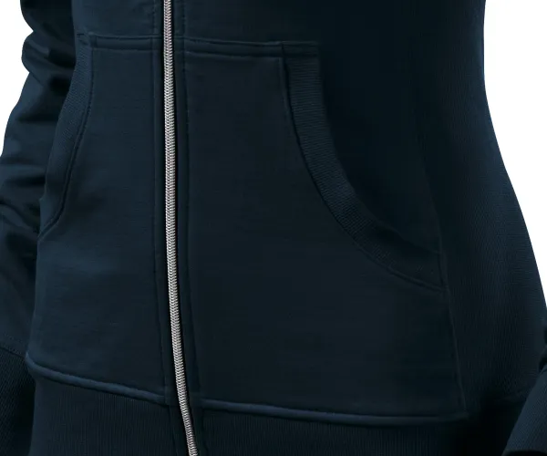 Sudadera de mujer sin capucha - bolsillos estilo canguro