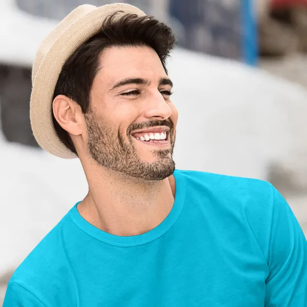 Camiseta de manga larga para hombre - Escote redondo clásico