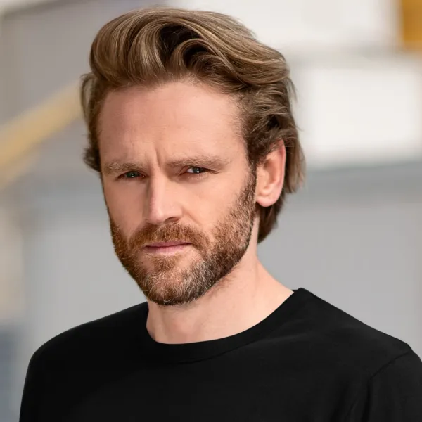 Camiseta de manga larga duradera para hombre - Escote redondo clásico