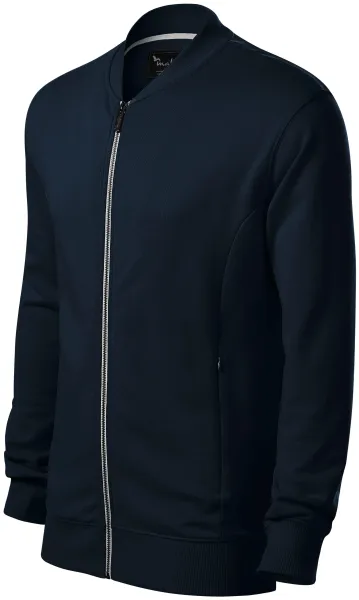Sudadera de hombre con bolsillos ocultos - Sudadera de hombre con cremallera y sin capucha