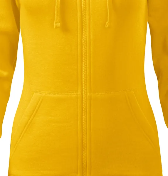 Sudadera de mujer con capucha - Corte cónico con costuras laterales.