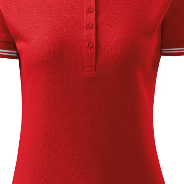 Polo de mujer en contraste - Corte suavemente cónico