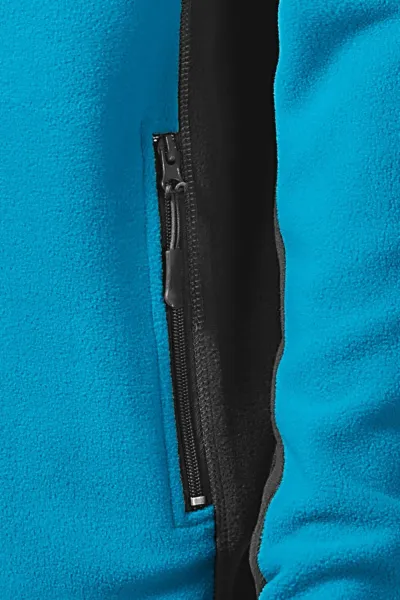 Chaqueta de polar en contraste para hombre - Prácticos bolsillos con cremallera.