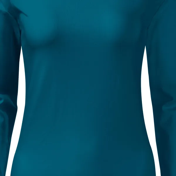 Camiseta ajustada de mujer con mangas largas. - Corte suavemente cónico