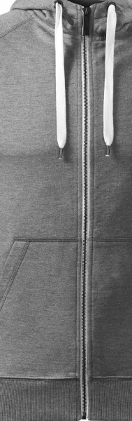 Sudadera de hombre con capucha en contraste - Cremallera blanca en contraste