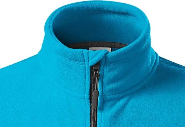 Chaqueta de polar en contraste para hombre - Cierre de cremallera hasta la barbilla.
