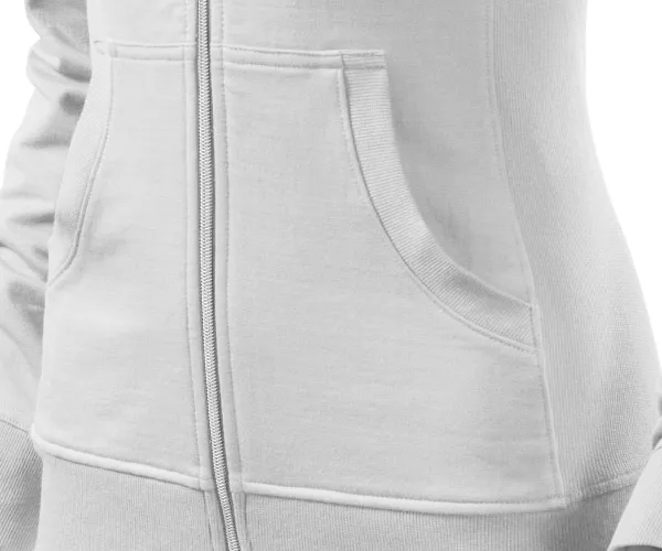 Sudadera de mujer sin capucha - bolsillos estilo canguro