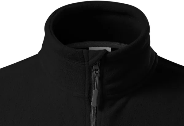 Chaqueta de polar en contraste para hombre - Cierre de cremallera hasta la barbilla.