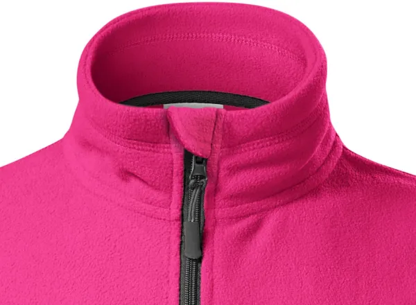 Chaqueta de mujer polar en contraste - Cierre de cremallera hasta la barbilla.