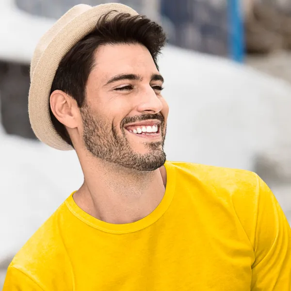 Camiseta de manga larga para hombre - Escote redondo clásico