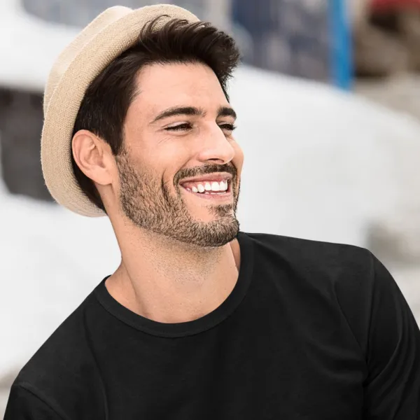 Camiseta de manga larga para hombre - Escote redondo clásico