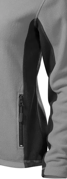 Chaqueta de mujer polar en contraste - Detalles oscuros en contraste